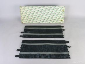 Scalextric: 2 pistas Scalextric Exin Triang con caja 2 rectas PT 60